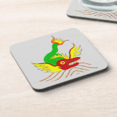 beängstigender Drache Getränkeuntersetzer (Linke Seite)