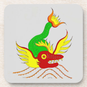 beängstigender Drache Getränkeuntersetzer