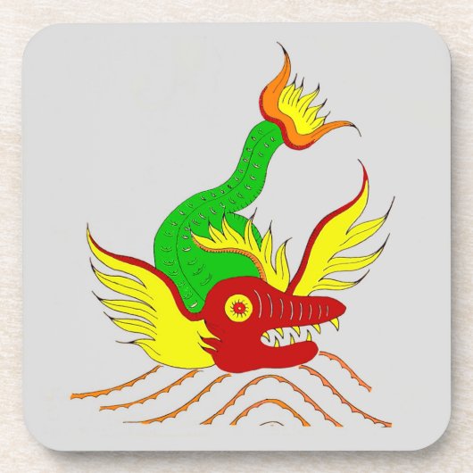beängstigender Drache Getränkeuntersetzer (Vorderseite)