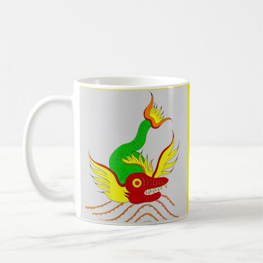 beängstigender Drache Kaffeetasse (Links)