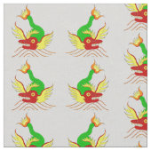 beängstigender Drachendruck Stoff (Nahaufnahme)