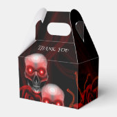 Beängstigender, dunkler, blumiger, gotischer Schäd Geschenkschachtel (Rückseite)