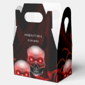 Beängstigender, dunkler, blumiger, gotischer Schäd Geschenkschachtel (Geöffnet)