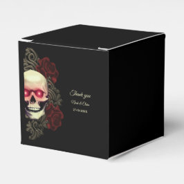 Beängstigender, dunkler, blumiger gotischer Schäde Geschenkschachtel