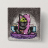 Beängstigender Film - Katze und Maus Button (Vorderseite)