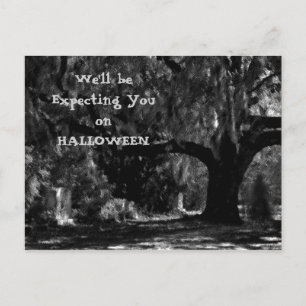 Beängstigender Friedhof Halloween Einladung Postka