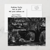 Beängstigender Friedhof Halloween Einladung Postka (Vorne/Hinten)