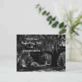 Beängstigender Friedhof Halloween Einladung Postka (Stehend Vorderseite)