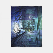 Beängstigender Friedhof mit Friedhof und Gräbern Fleecedecke (Vorderseite)