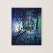 Beängstigender Friedhof mit Friedhof und Gräbern Puzzle (Vertikal)