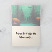 Beängstigender Friedhof und geschnitzte Pumpkins H Karte (Innenseite)