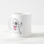 Beängstigender Geist Emoji cooler Spaß Kaffeetasse (Vorderseite Links)