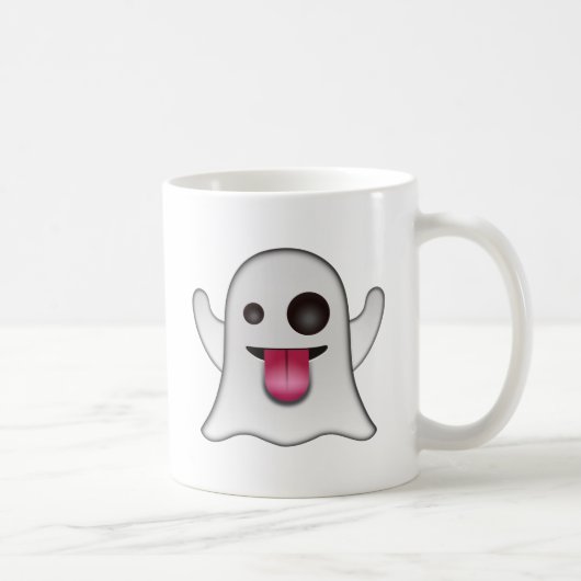 Beängstigender Geist Emoji cooler Spaß Kaffeetasse (Rechts)