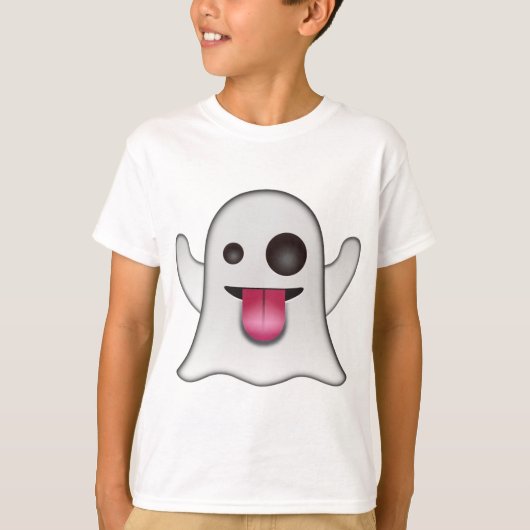 Beängstigender Geist Emoji cooler Spaß T-Shirt (Vorderseite)