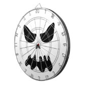 Beängstigender Geistschädelgesicht Dartscheibe (Vorderseite rechts)