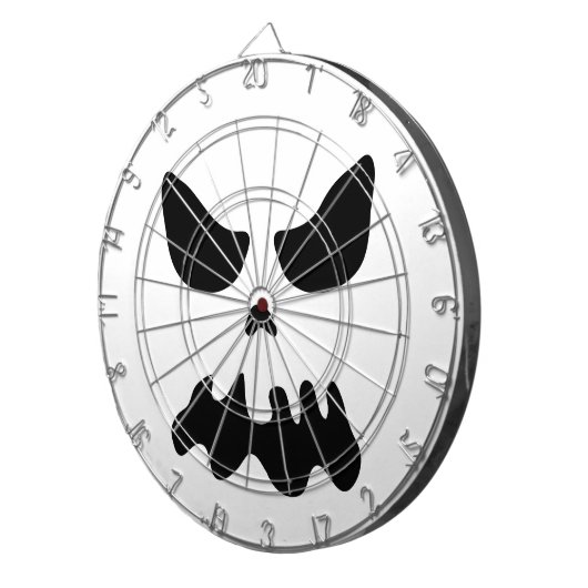 Beängstigender Geistschädelgesicht Dartscheibe (Vorderseite rechts)