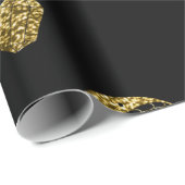 Beängstigender Goldener Schwarzer Schlange Himmels Geschenkpapier (Rolleneckpunkt)