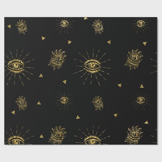 Beängstigender Goldmedaille Geschenkpapier (Flach)