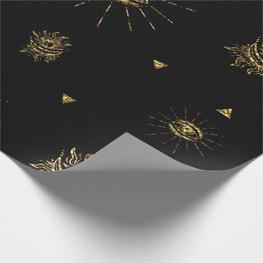 Beängstigender Goldmedaille Geschenkpapier (Ecke)