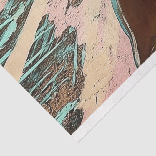 Beängstigender Gothic Gargoyle mit Rose Decoupage Seidenpapier (Ausschnitt)