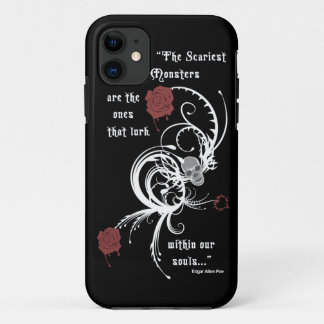 Beängstigender gotischer Zitat Edgar Allen Poe iPhone 11 Hülle