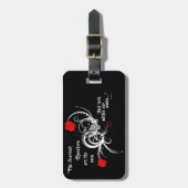 Beängstigender gotischer Zitat-Gepäck-Umbau Edgar Gepäckanhänger (Vorderseite vertikal)