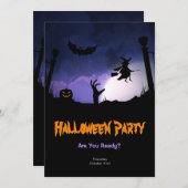 Beängstigender Graveyard - Einladung (Vorne/Hinten)