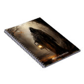 Beängstigender grimmiger Sensenmann Halloween Horr Notizblock (Rechte Seite)