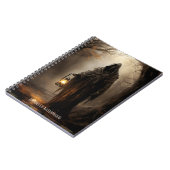 Beängstigender grimmiger Sensenmann Halloween Horr Notizblock (Linke Seite)