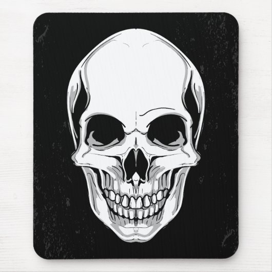 Beängstigender grinsender Schädel auf Mousepad (Vorne)
