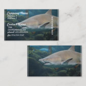 Beängstigender großer weißer Haifisch Visitenkarte (Vorne/Hinten)