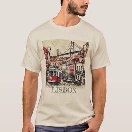 Beängstigender Grunge Lissabon-T - Shirt