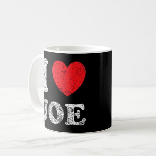 Beängstigender Grunge Worout Style I Liebe Joe Kaffeetasse (Vorderseite Links)