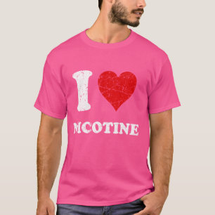 Beängstigender Grunge Worout Style I Liebe Nikotin T-Shirt