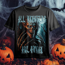 Beängstigender gruseliger Horror untotes Monster, T-Shirt