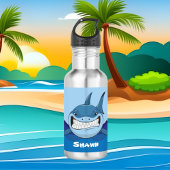 Beängstigender Hai mit dem Namen Edelstahlwasserfl Edelstahlflasche