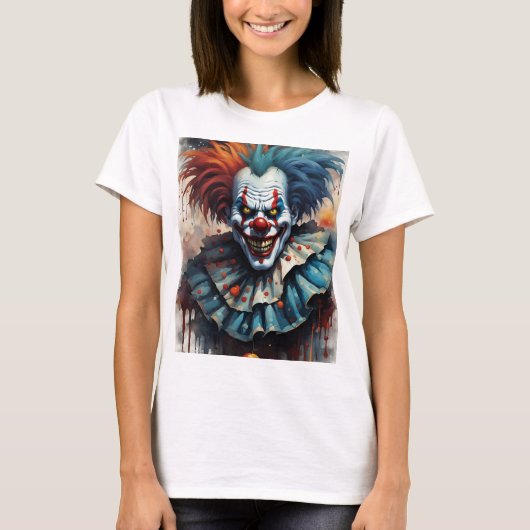 Beängstigender Halloween-Circus Clown Frauen T T-Shirt (Vorderseite)