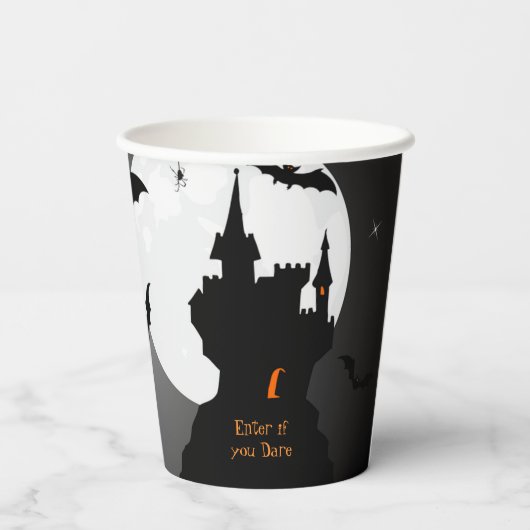 Beängstigender Halloween-Cup Pappbecher (Rückseite)
