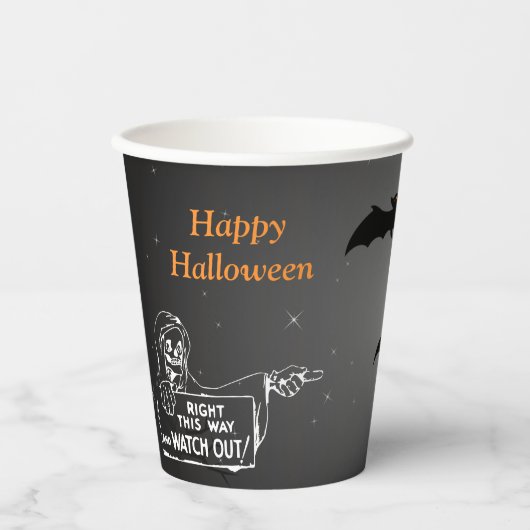 Beängstigender Halloween-Cup Pappbecher (Vorderseite)