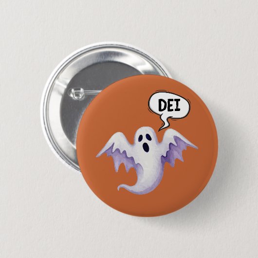 Beängstigender Halloween-Geist - DEI Button (Vorne & Hinten)