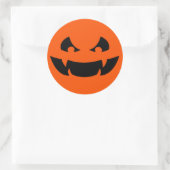 Beängstigender Halloween Jack O' Lantern Runder Aufkleber (Tasche)
