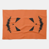 Beängstigender Halloween-Jack OLantern-Schwarz-Ges Geschirrtuch (Horizontal)