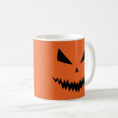 Beängstigender Halloween-Jack OLantern-Schwarz-Ges Kaffeetasse (VorderseiteRechts)