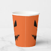 Beängstigender Halloween-Jack OLantern-Schwarz-Ges Pappbecher (Rechts)