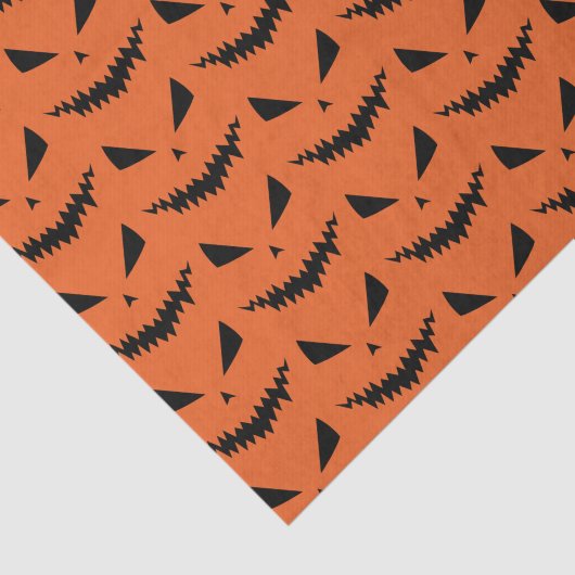 Beängstigender Halloween-Jack OLantern-Schwarz-Ges Seidenpapier (Ausschnitt)