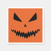 Beängstigender Halloween-Jack OLantern-Schwarz-Ges Serviette (Vorderseite)
