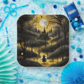 Beängstigender Halloween-Pfad Pappteller (Party)