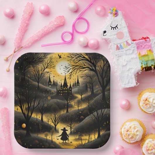 Beängstigender Halloween-Pfad Pappteller (Party)