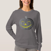 Beängstigender Halloween Pumpkin Schwarz-Weiß-T - T-Shirt (Vorderseite)