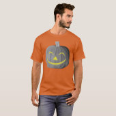 Beängstigender Halloween Pumpkin Schwarz-Weiß-T -  T-Shirt (Vorne ganz)